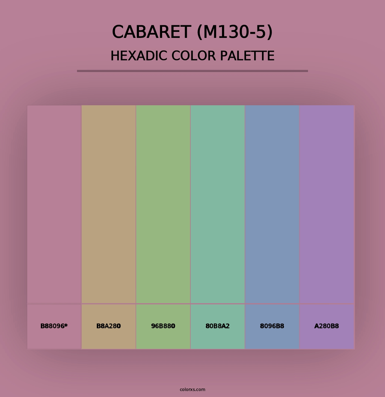 Cabaret (M130-5) - Hexadic Color Palette