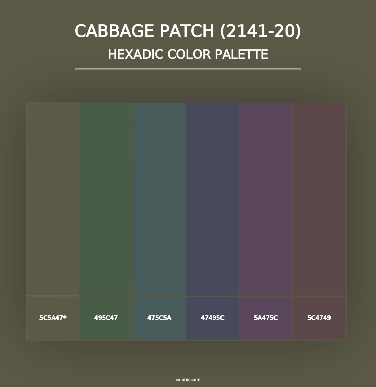 Cabbage Patch (2141-20) - Hexadic Color Palette