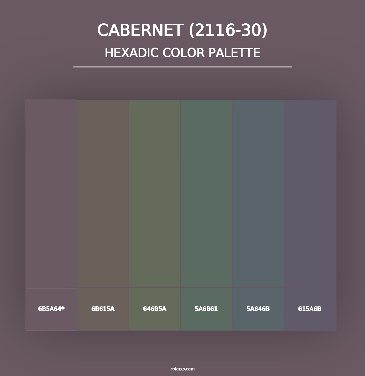 Cabernet (2116-30) - Hexadic Color Palette