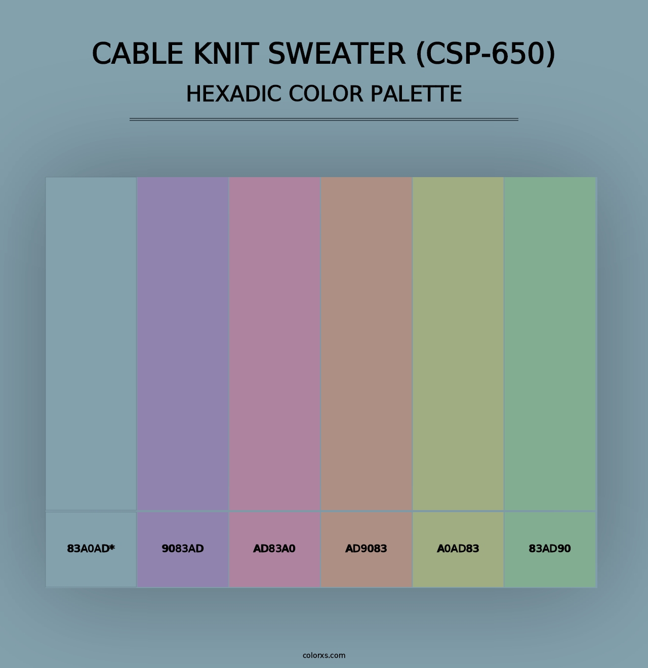 Cable Knit Sweater (CSP-650) - Hexadic Color Palette