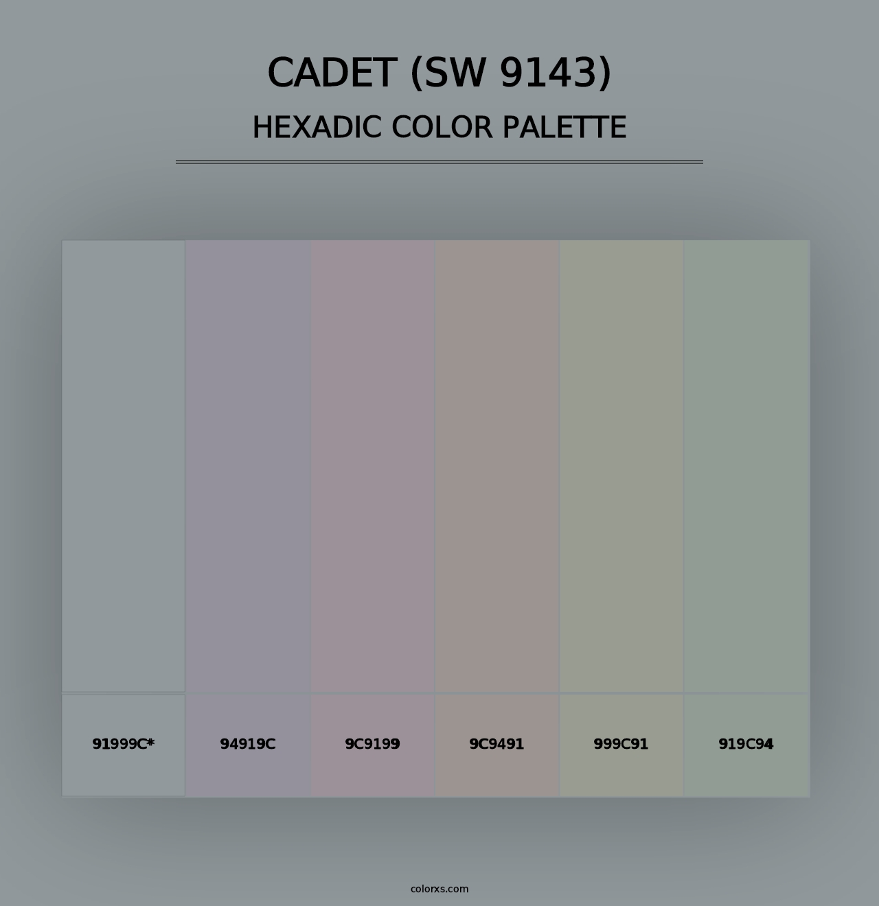 Cadet (SW 9143) - Hexadic Color Palette