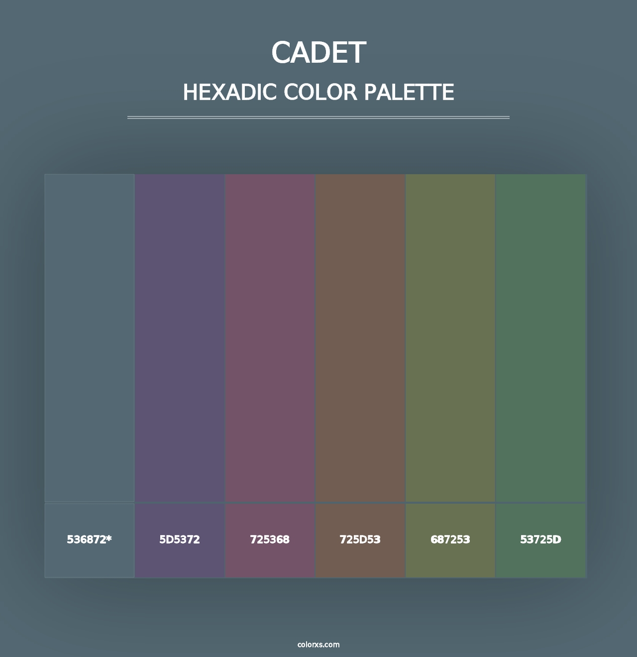 Cadet - Hexadic Color Palette