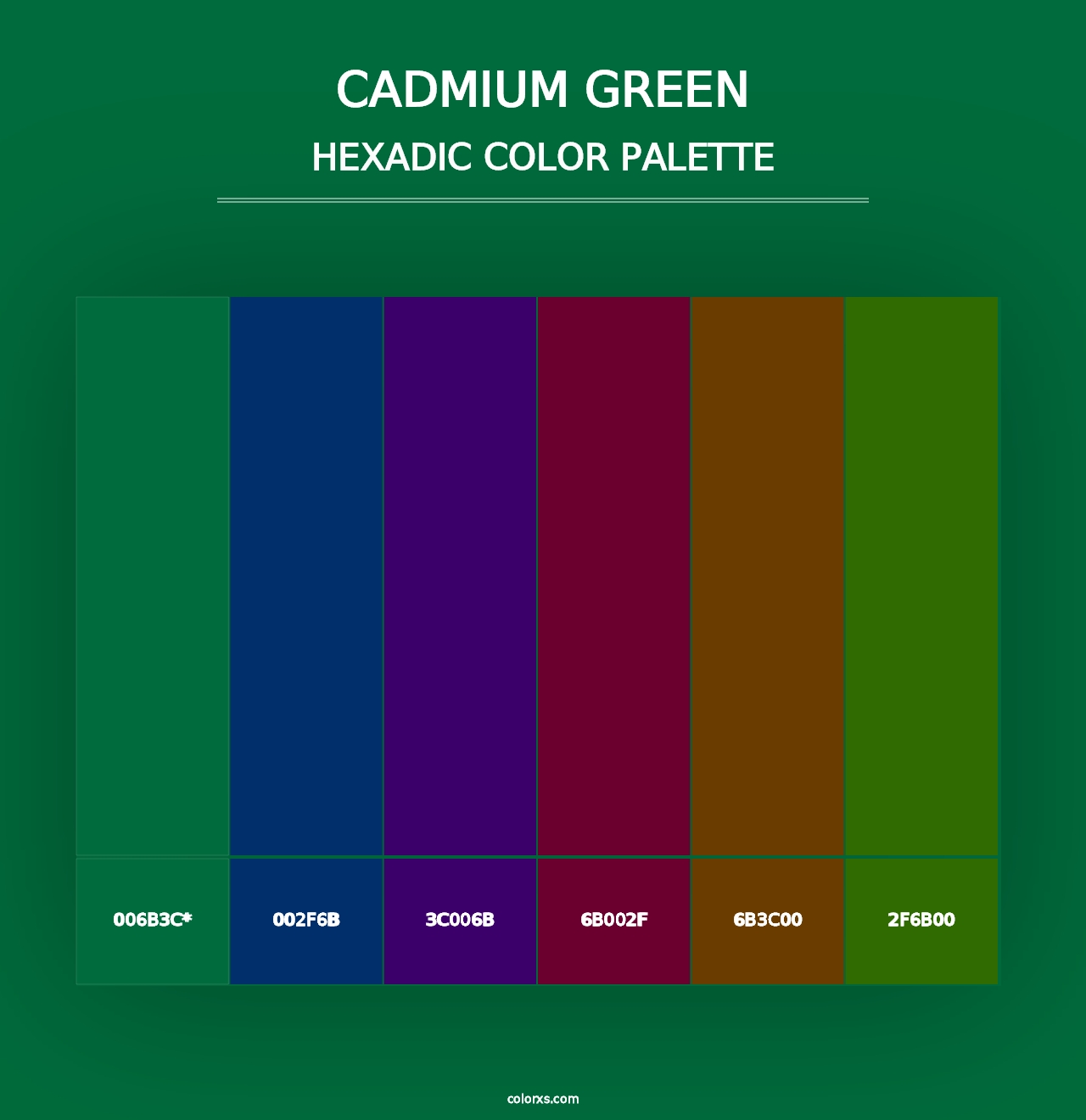 Cadmium Green - Hexadic Color Palette