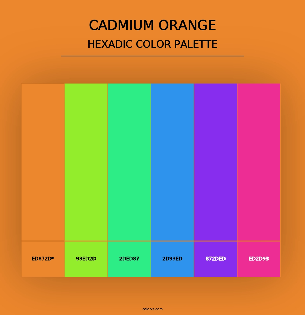 Cadmium Orange - Hexadic Color Palette