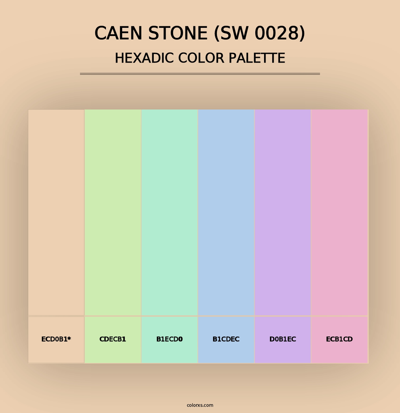 Caen Stone (SW 0028) - Hexadic Color Palette