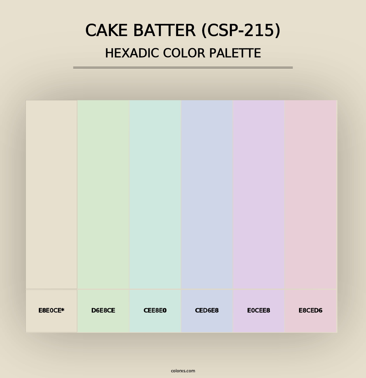 Cake Batter (CSP-215) - Hexadic Color Palette