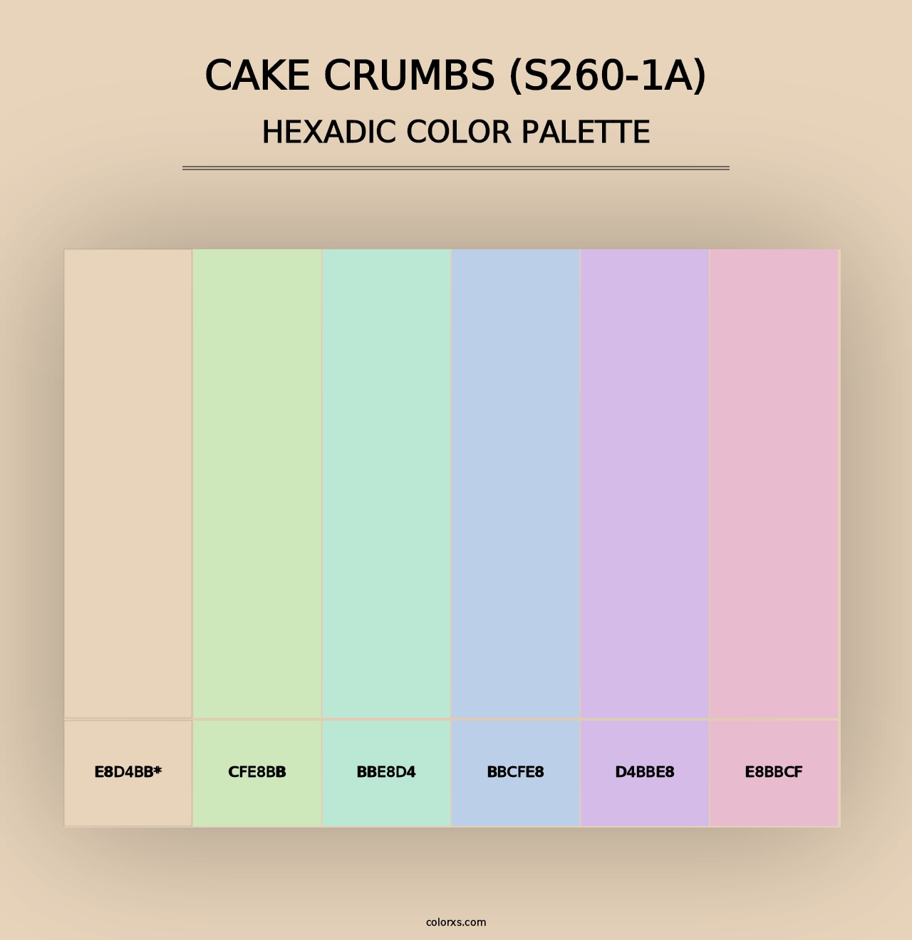 Cake Crumbs (S260-1A) - Hexadic Color Palette