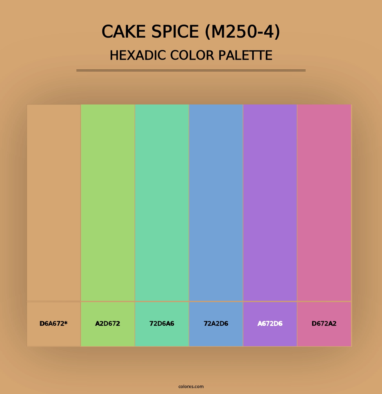 Cake Spice (M250-4) - Hexadic Color Palette