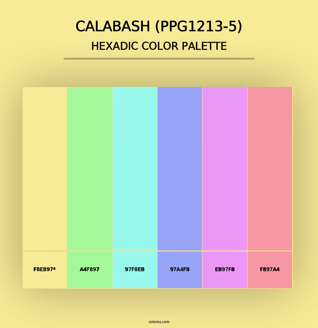 Calabash (PPG1213-5) - Hexadic Color Palette