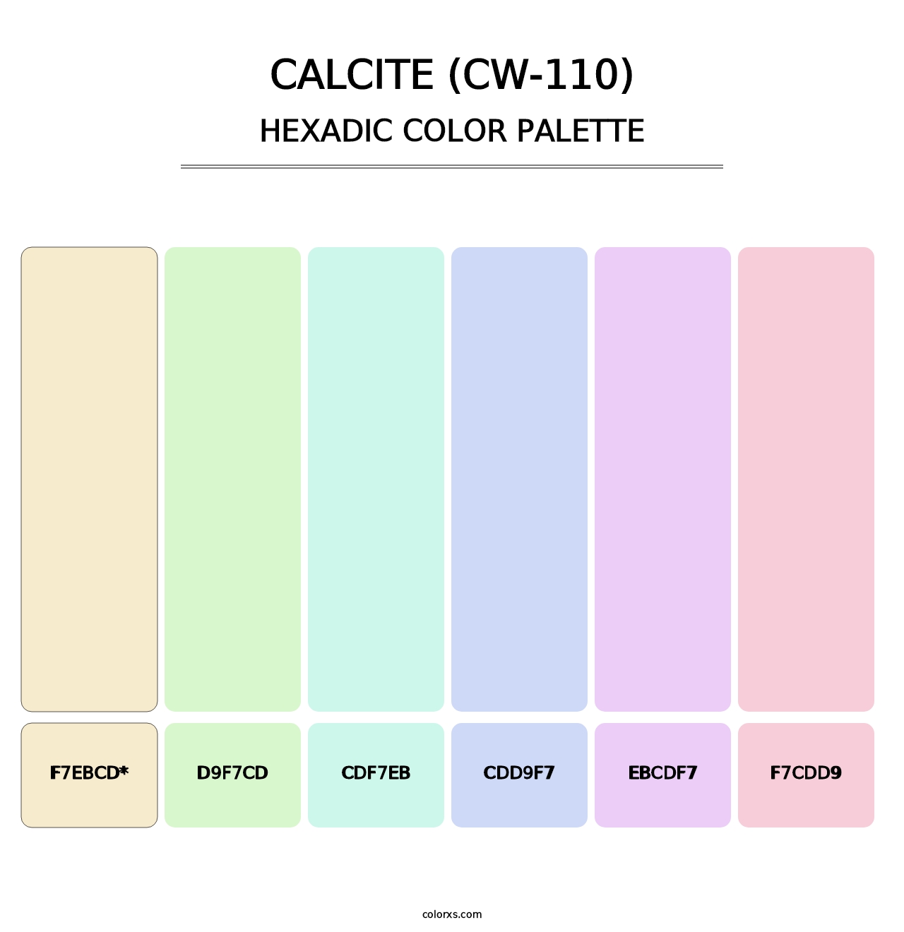 Calcite (CW-110) - Hexadic Color Palette