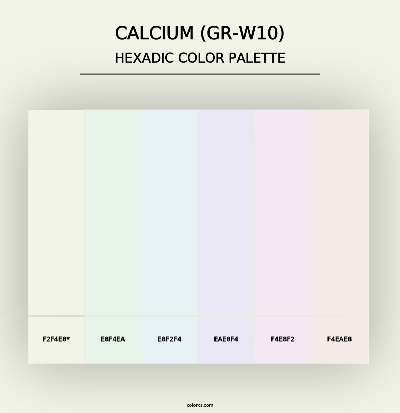 Calcium (GR-W10) - Hexadic Color Palette