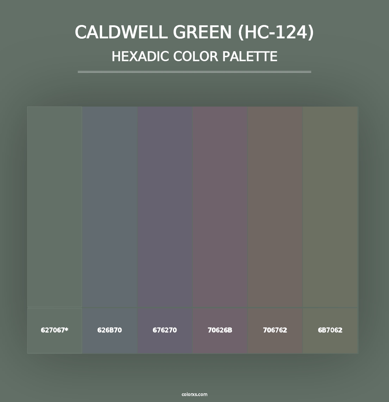 Caldwell Green (HC-124) - Hexadic Color Palette