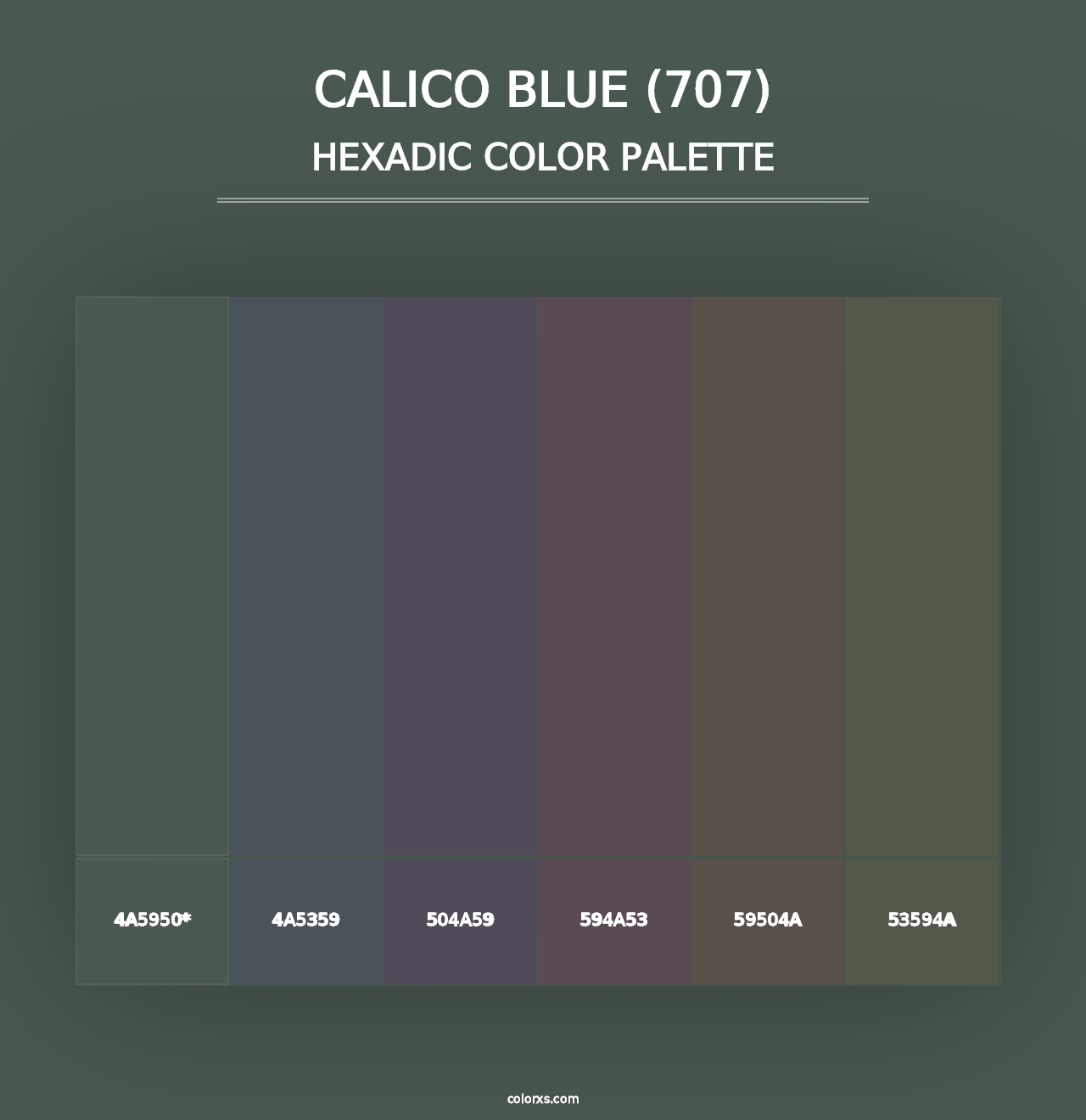 Calico Blue (707) - Hexadic Color Palette