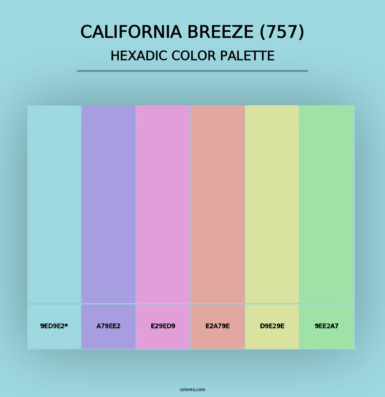 California Breeze (757) - Hexadic Color Palette