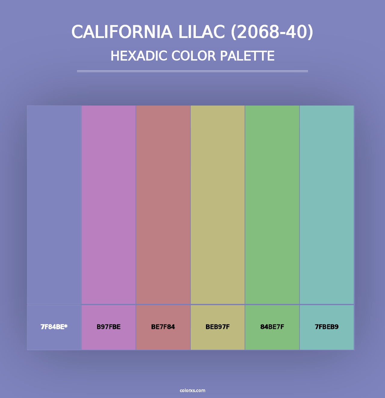 California Lilac (2068-40) - Hexadic Color Palette