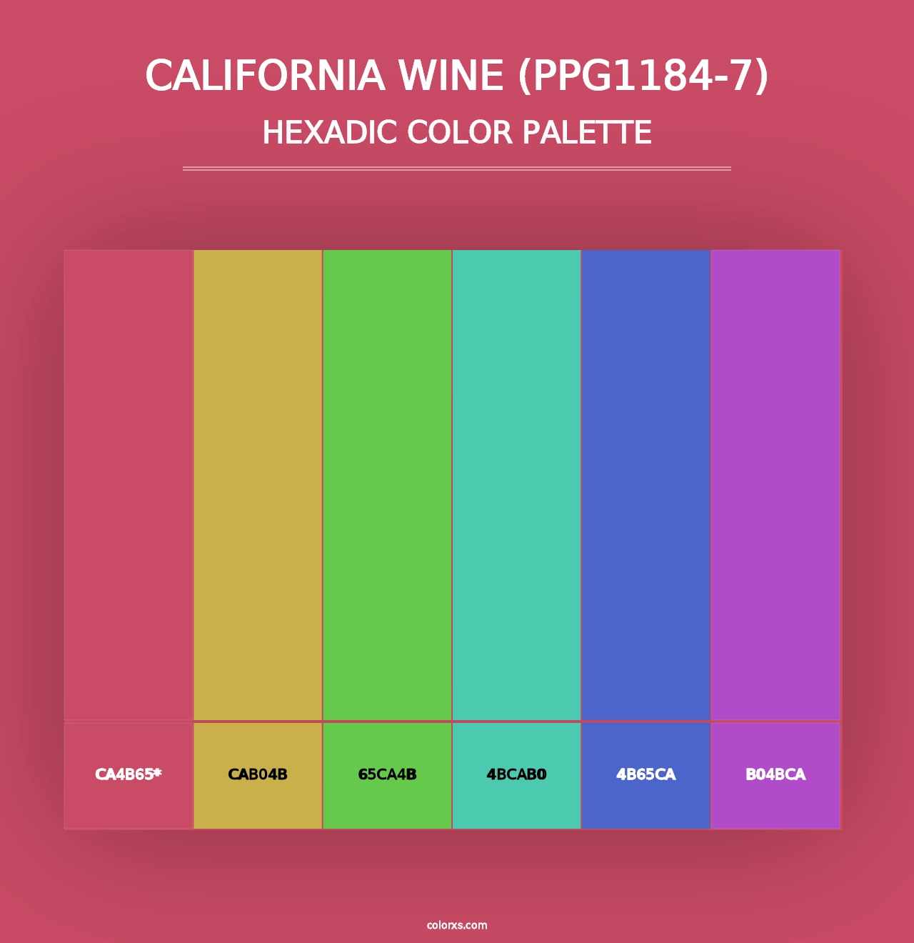 California Wine (PPG1184-7) - Hexadic Color Palette