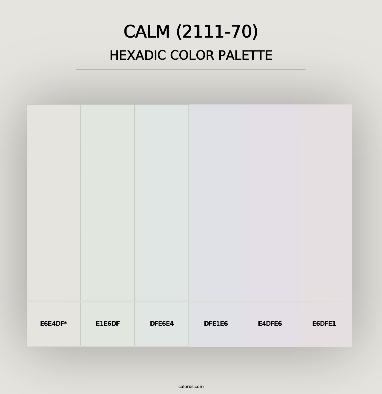 Calm (2111-70) - Hexadic Color Palette