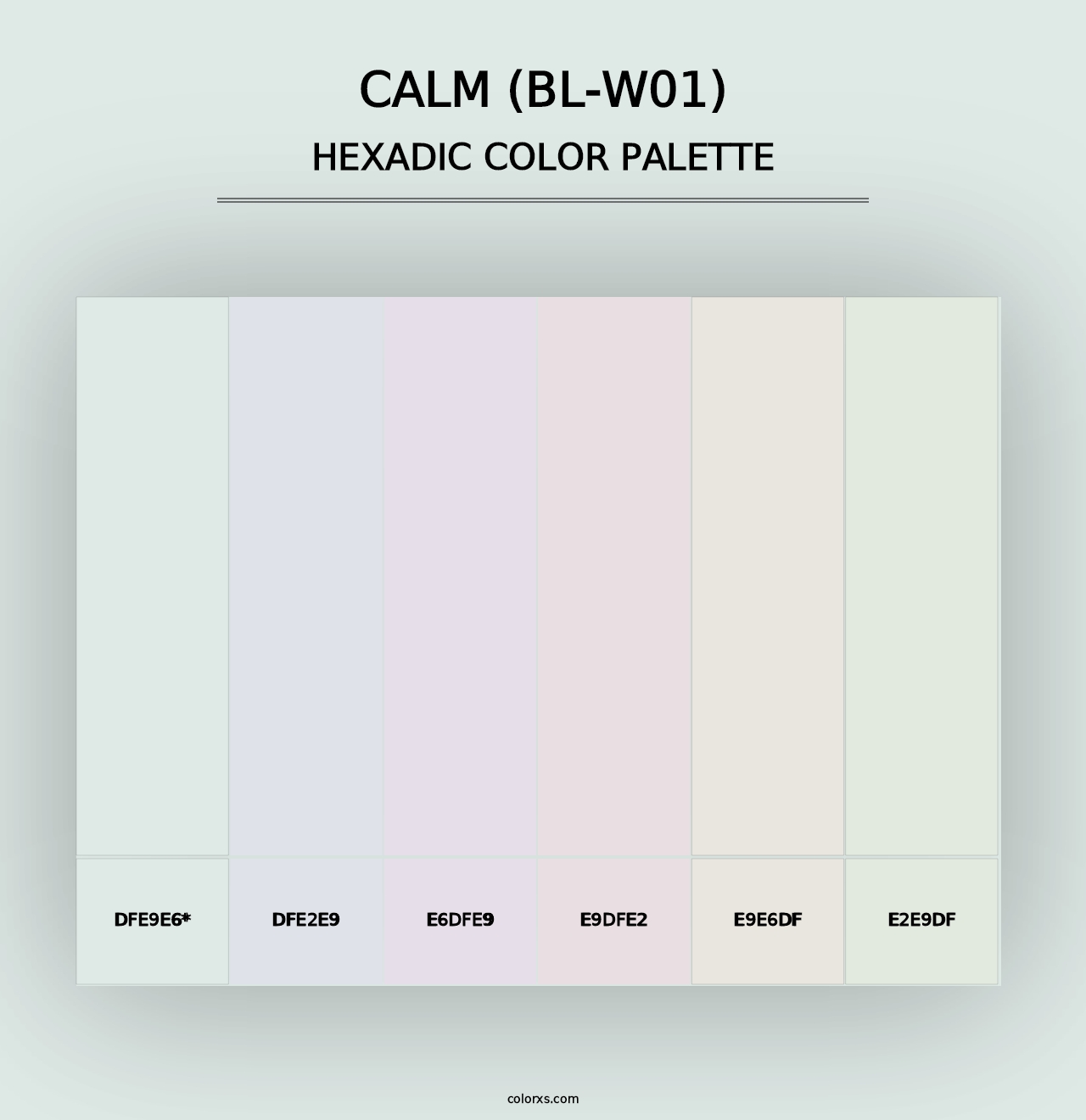 Calm (BL-W01) - Hexadic Color Palette