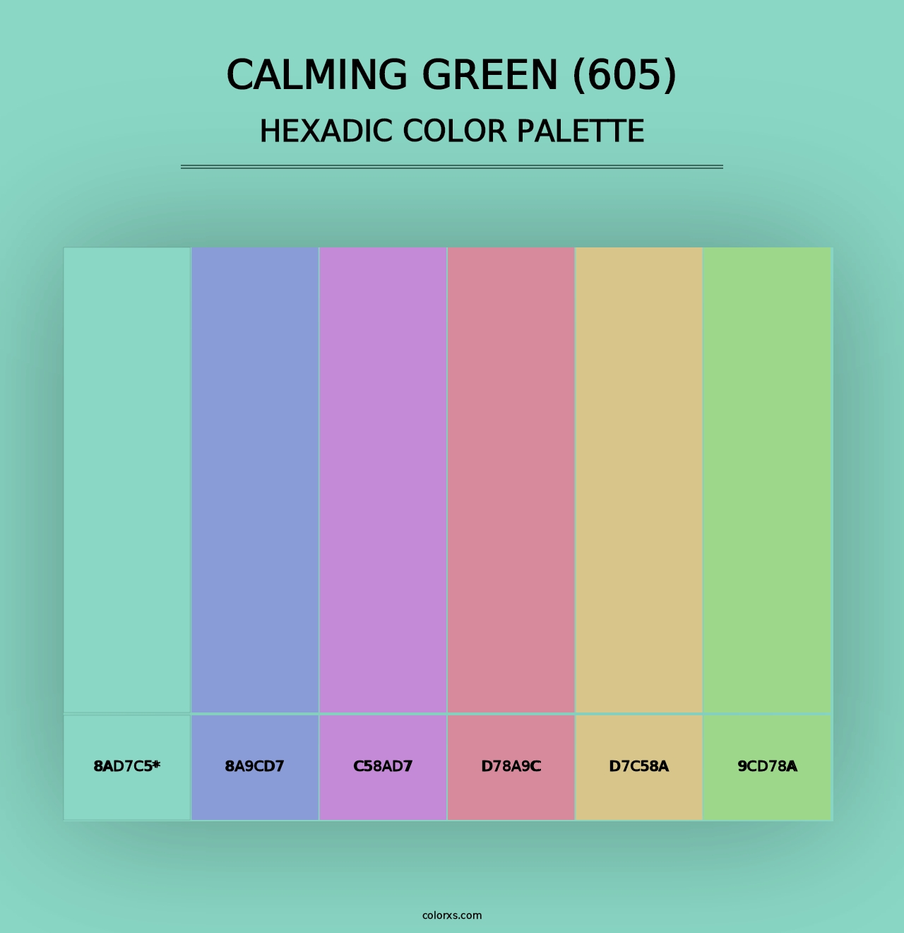 Calming Green (605) - Hexadic Color Palette