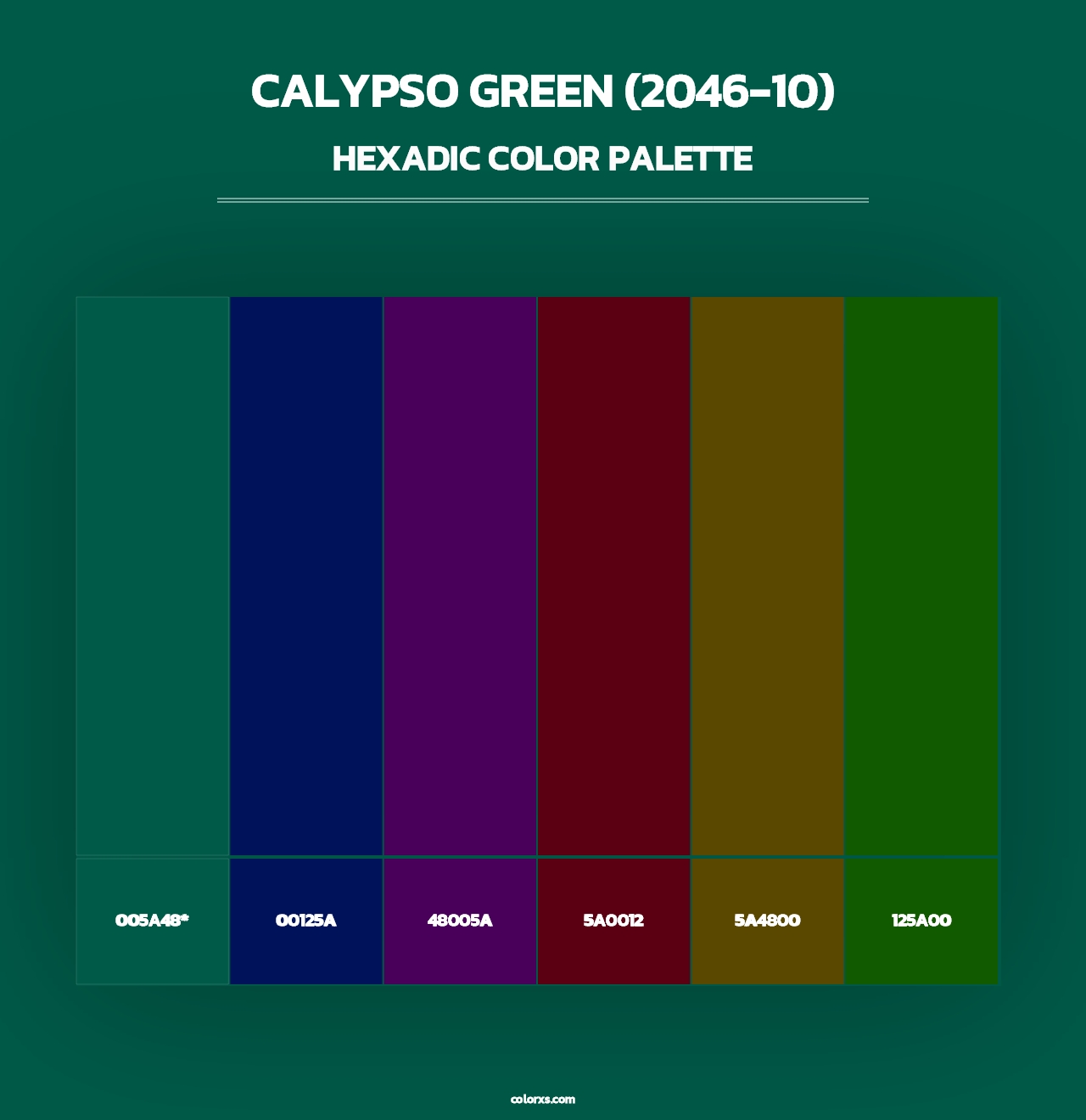 Calypso Green (2046-10) - Hexadic Color Palette