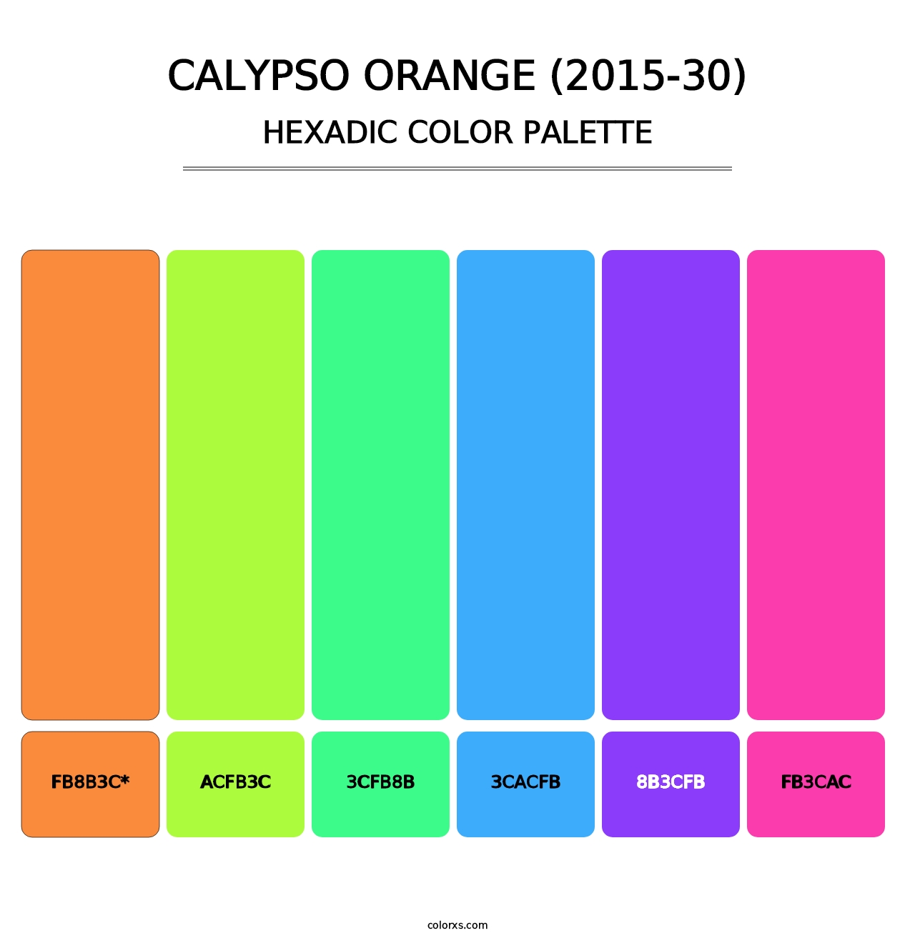 Calypso Orange (2015-30) - Hexadic Color Palette