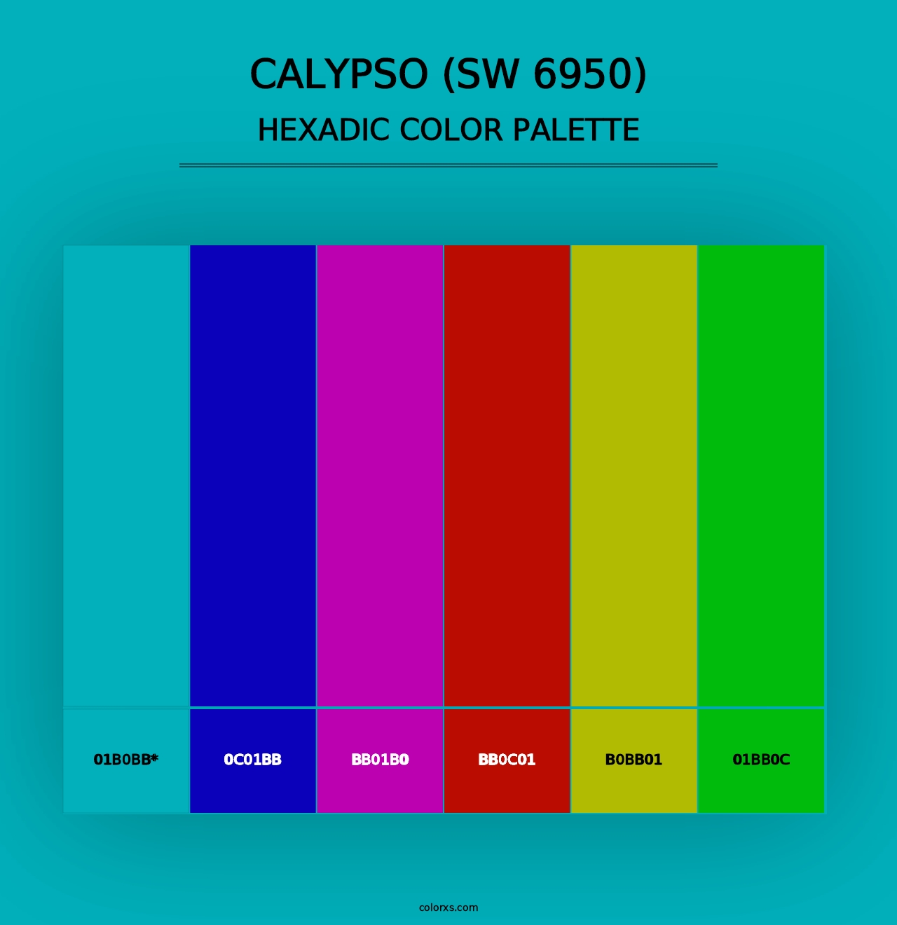 Calypso (SW 6950) - Hexadic Color Palette