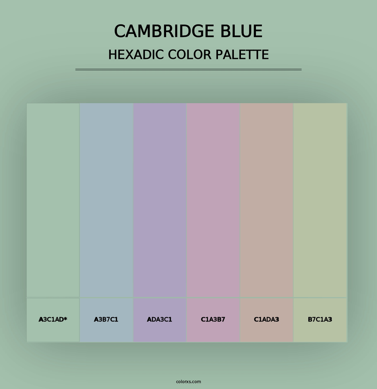 Cambridge Blue - Hexadic Color Palette