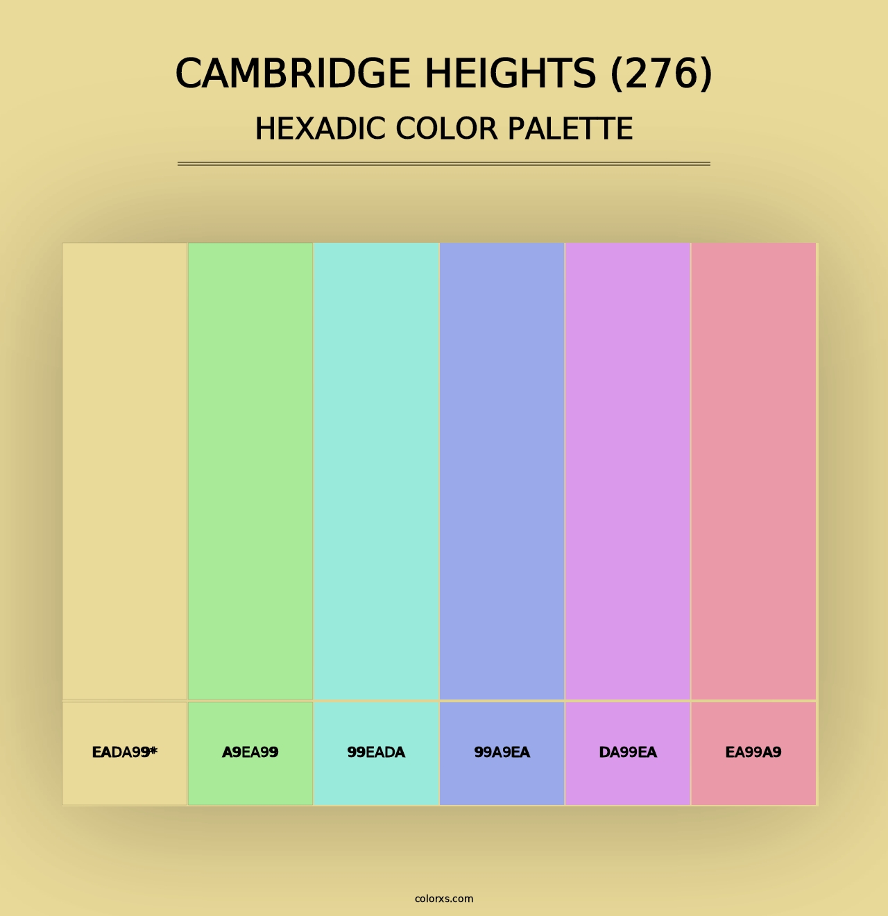 Cambridge Heights (276) - Hexadic Color Palette