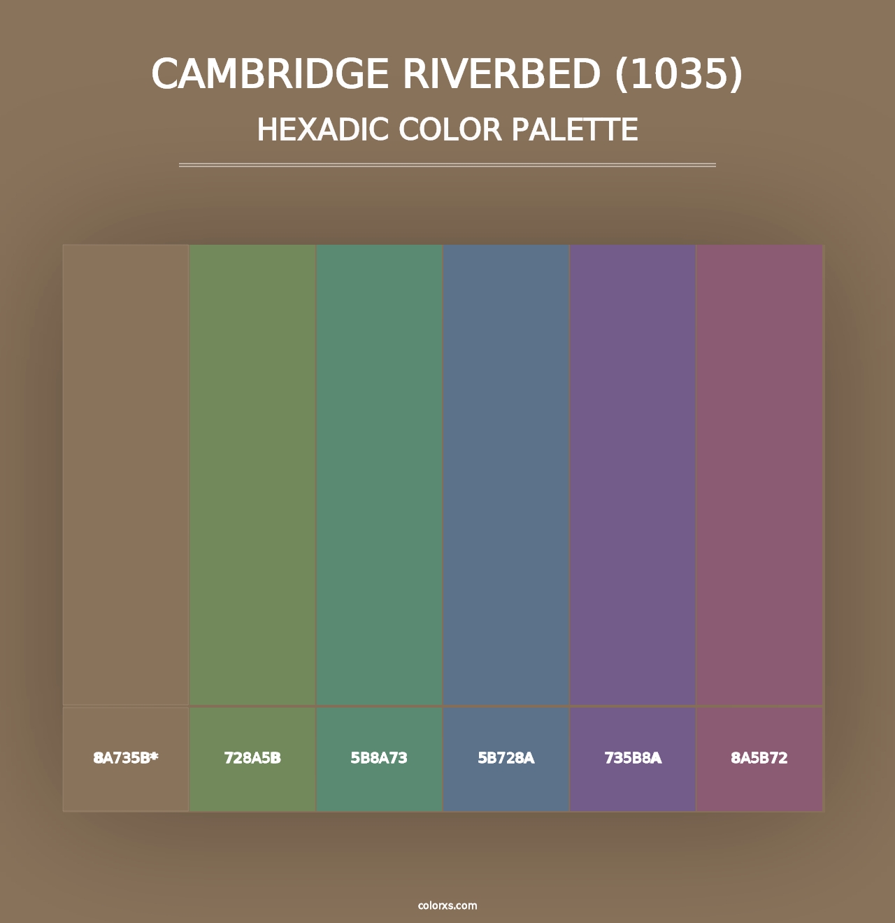 Cambridge Riverbed (1035) - Hexadic Color Palette