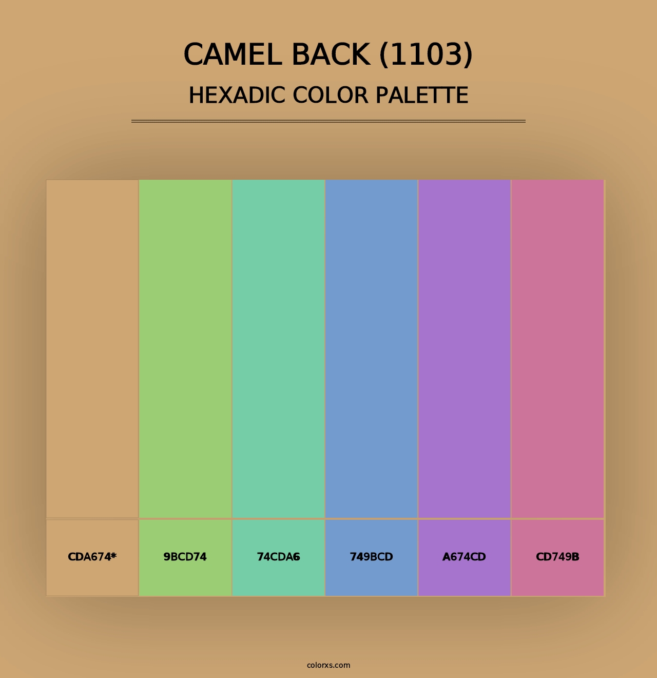 Camel Back (1103) - Hexadic Color Palette