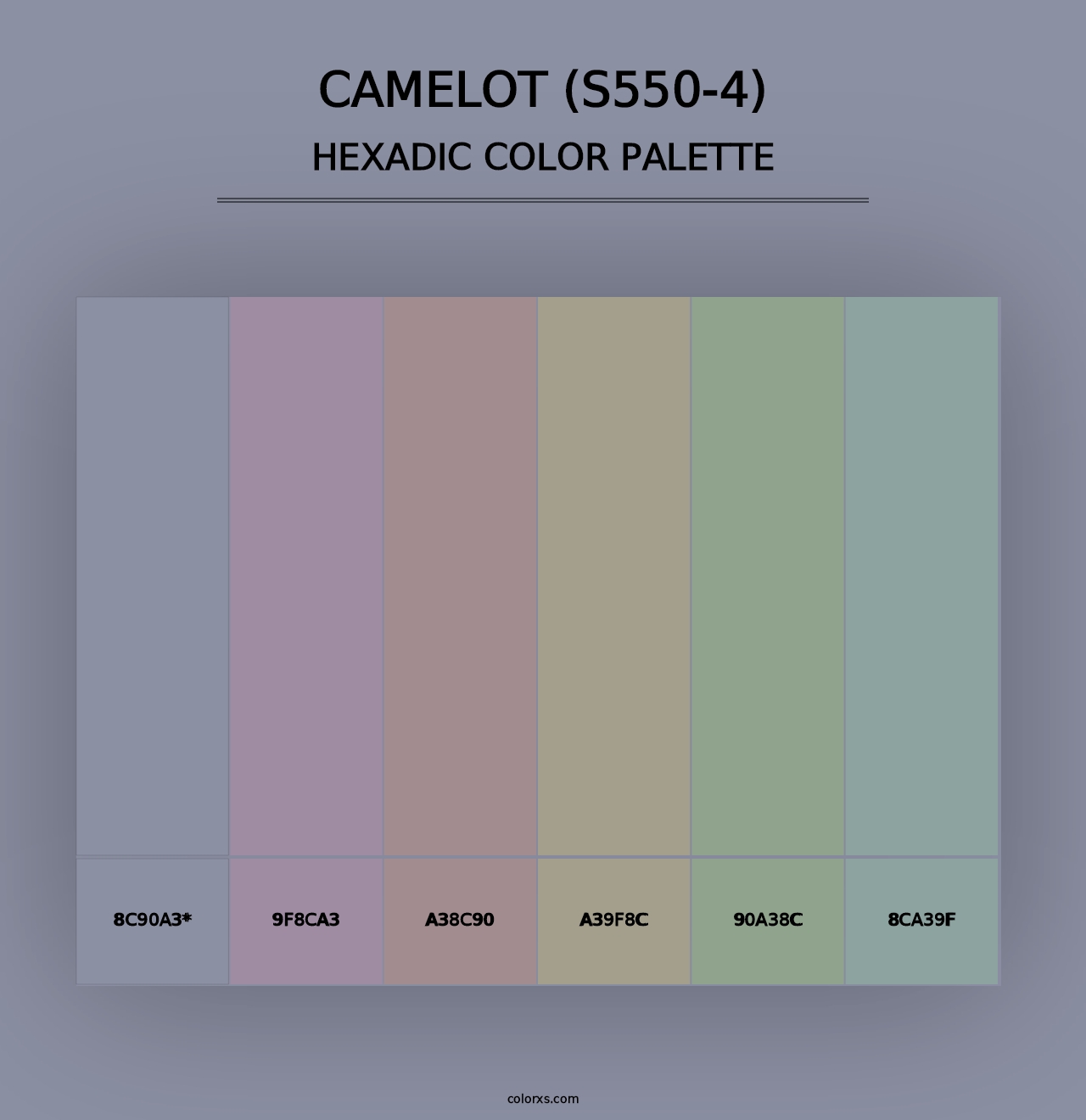 Camelot (S550-4) - Hexadic Color Palette