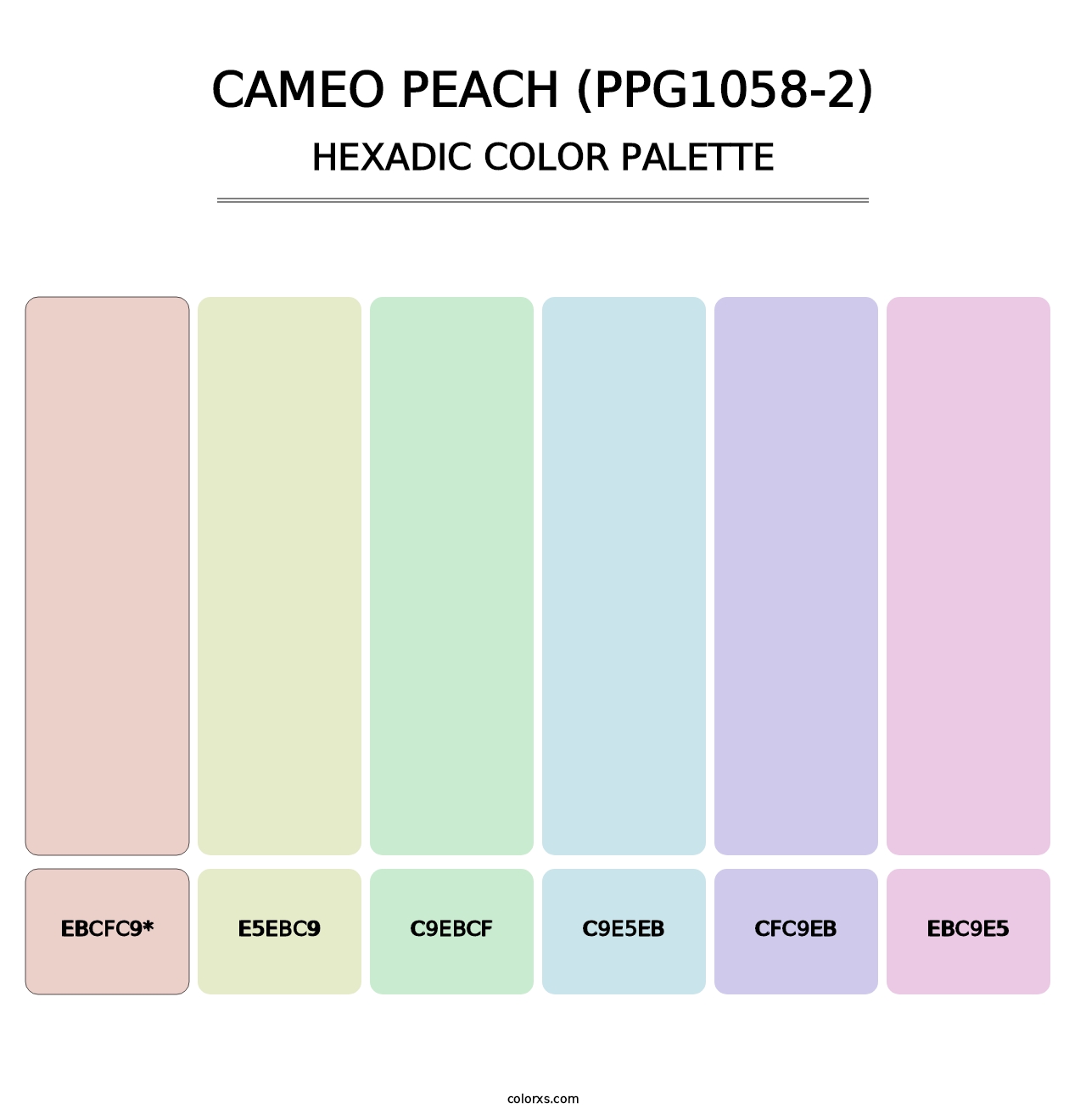 Cameo Peach (PPG1058-2) - Hexadic Color Palette