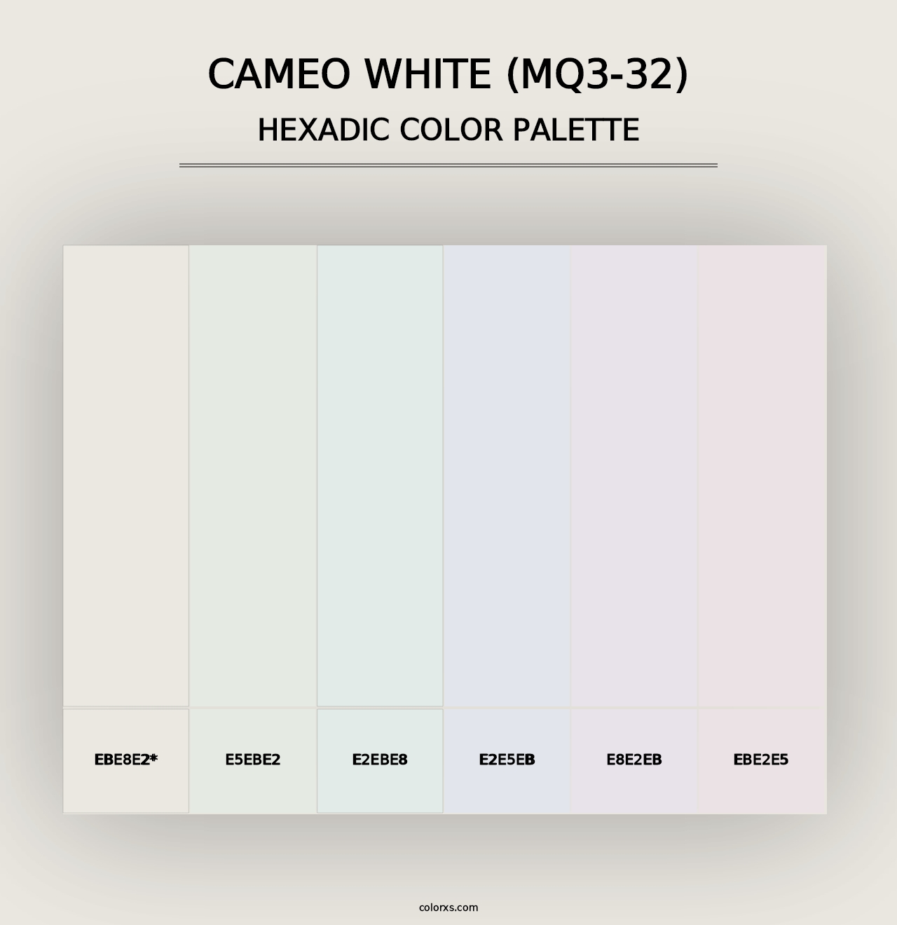 Cameo White (MQ3-32) - Hexadic Color Palette