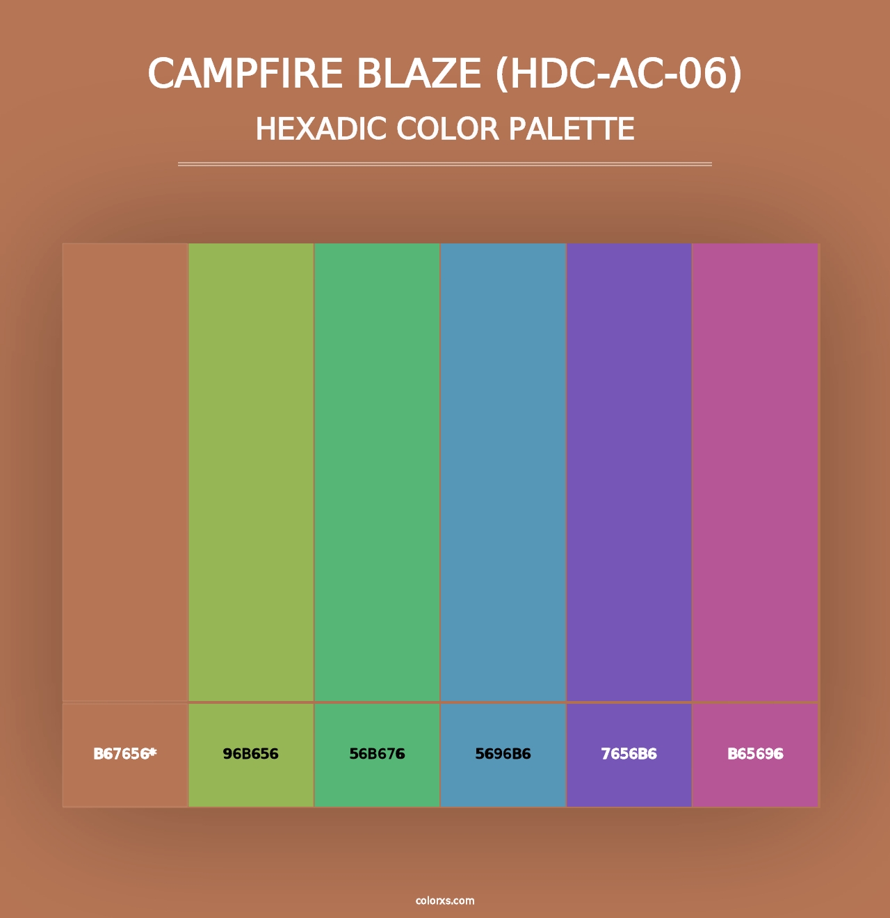 Campfire Blaze (HDC-AC-06) - Hexadic Color Palette