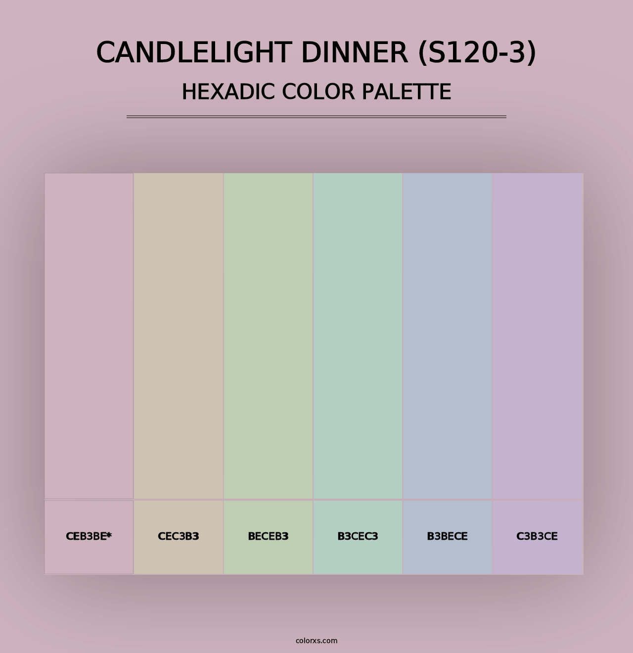 Candlelight Dinner (S120-3) - Hexadic Color Palette