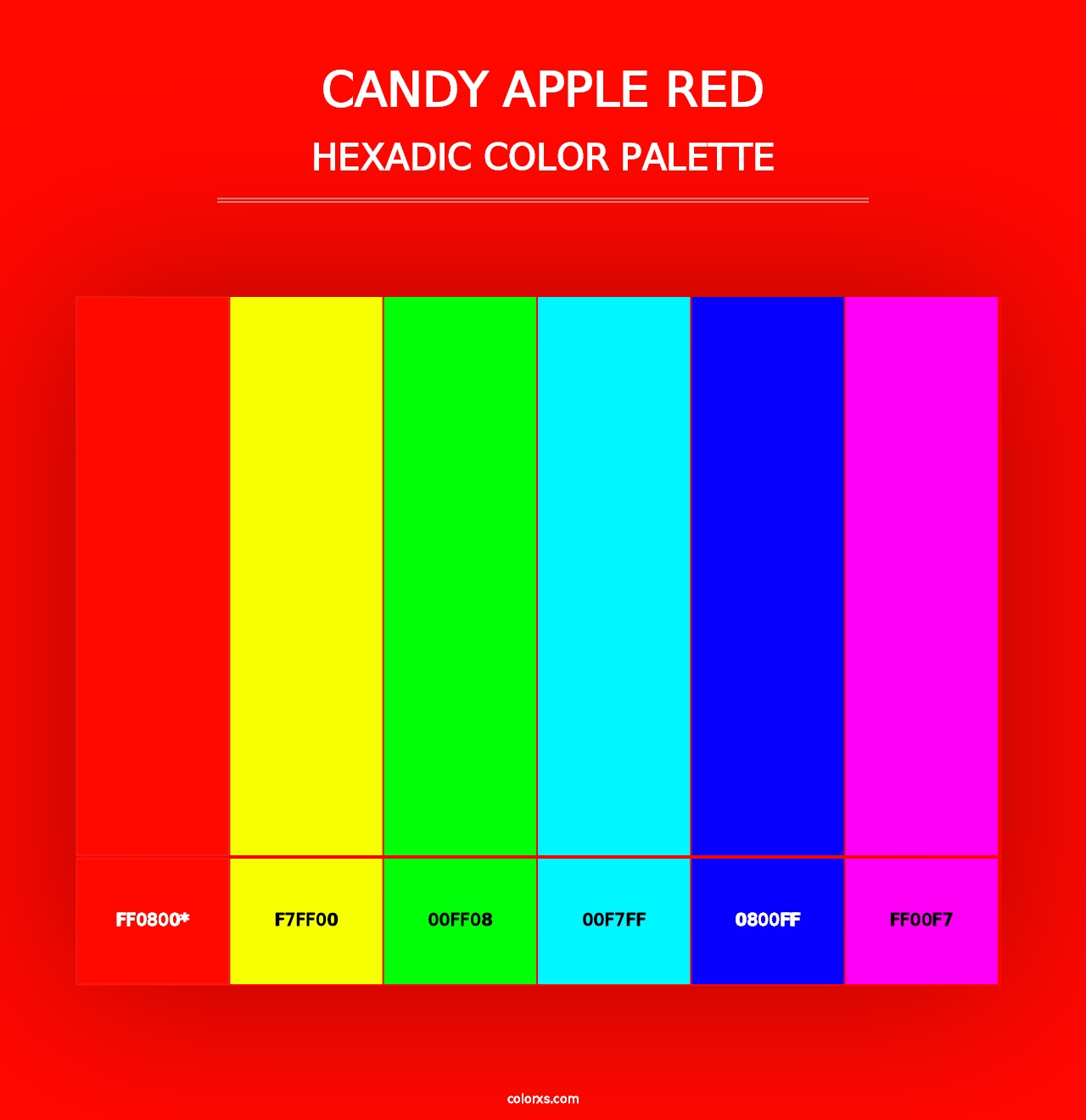 Candy Apple Red - Hexadic Color Palette