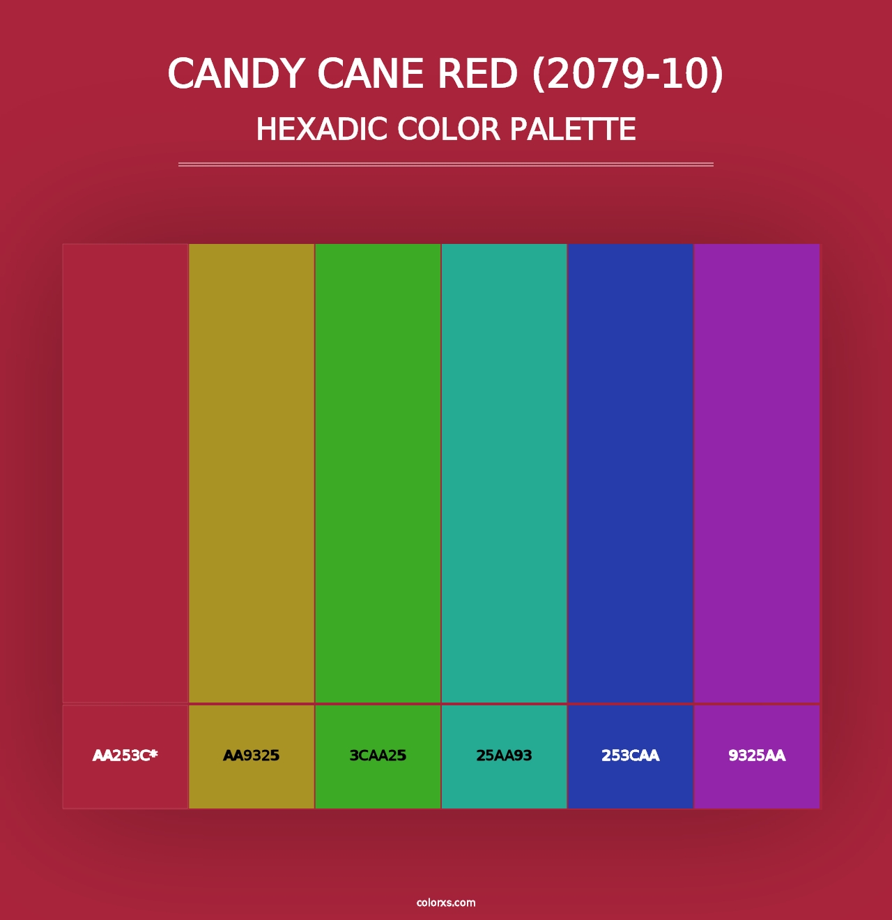 Candy Cane Red (2079-10) - Hexadic Color Palette