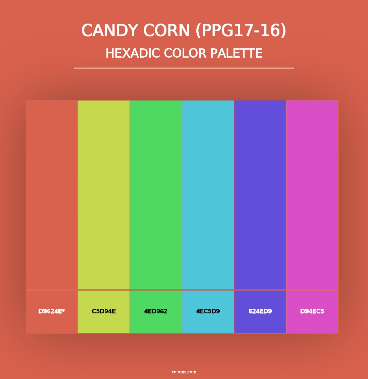 Candy Corn (PPG17-16) - Hexadic Color Palette