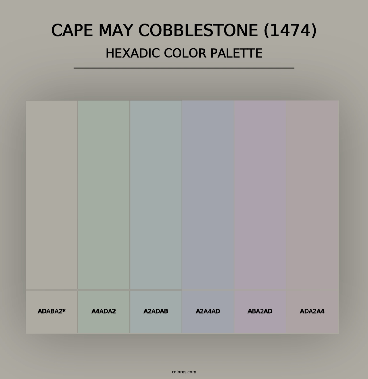 Cape May Cobblestone (1474) - Hexadic Color Palette