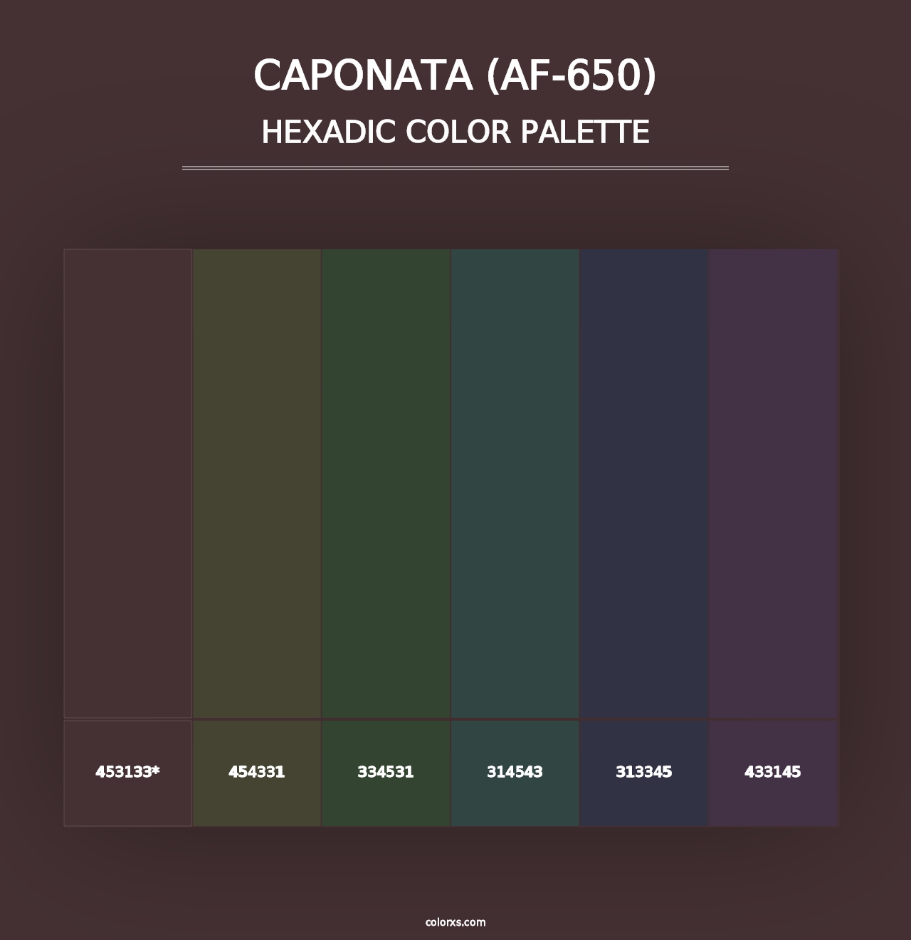 Caponata (AF-650) - Hexadic Color Palette