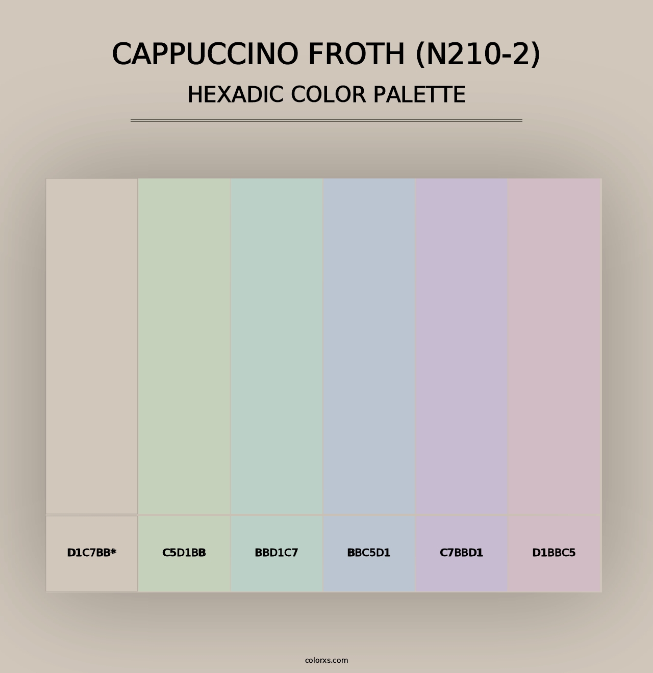 Cappuccino Froth (N210-2) - Hexadic Color Palette