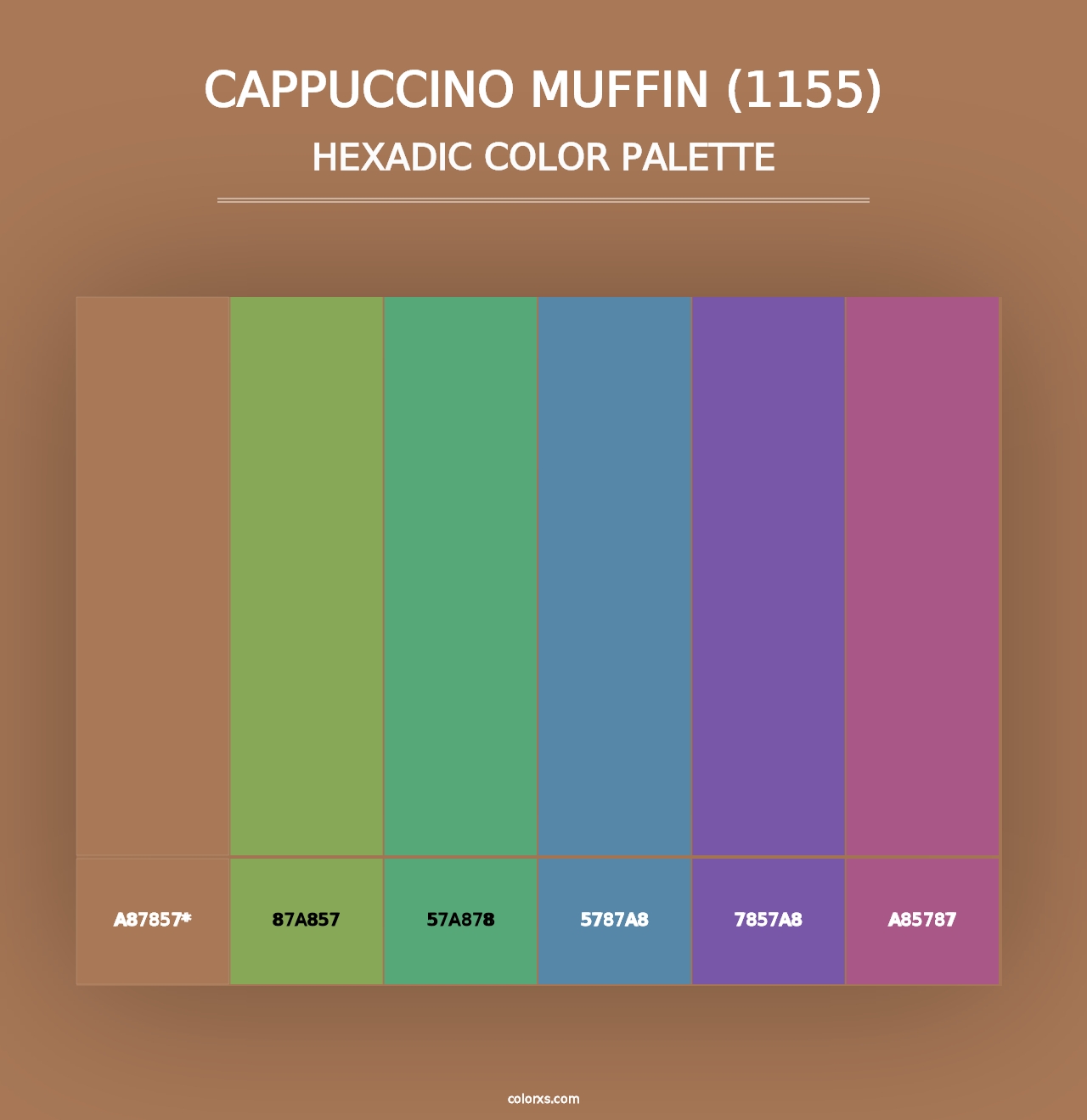 Cappuccino Muffin (1155) - Hexadic Color Palette