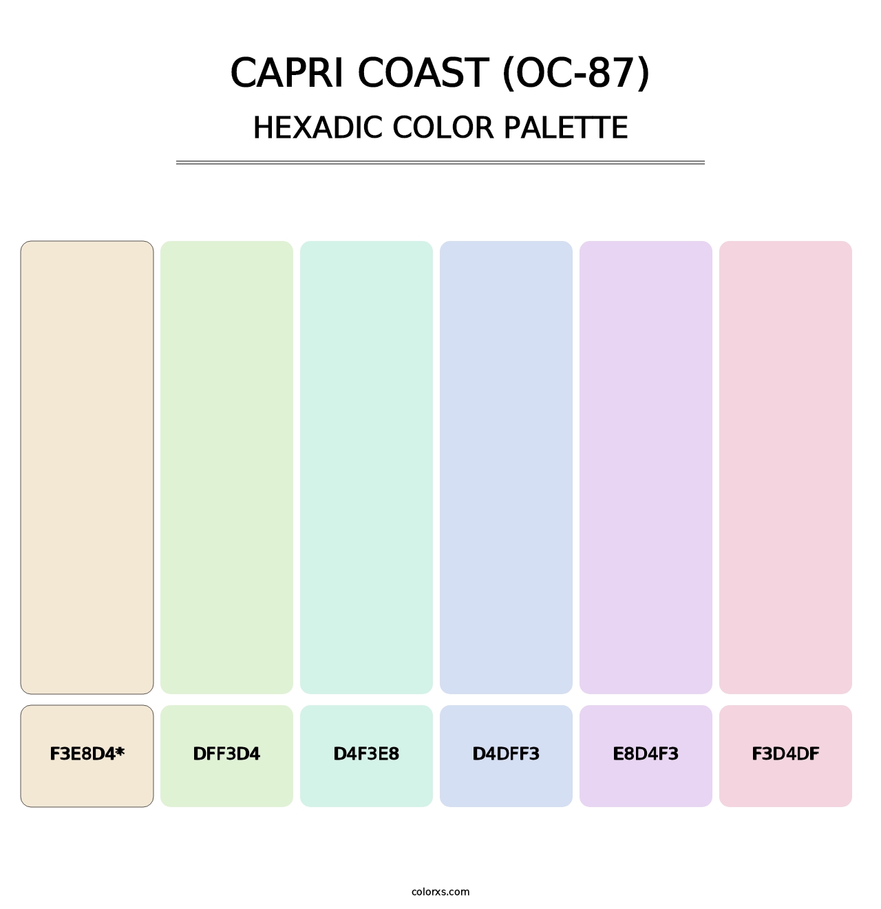 Capri Coast (OC-87) - Hexadic Color Palette