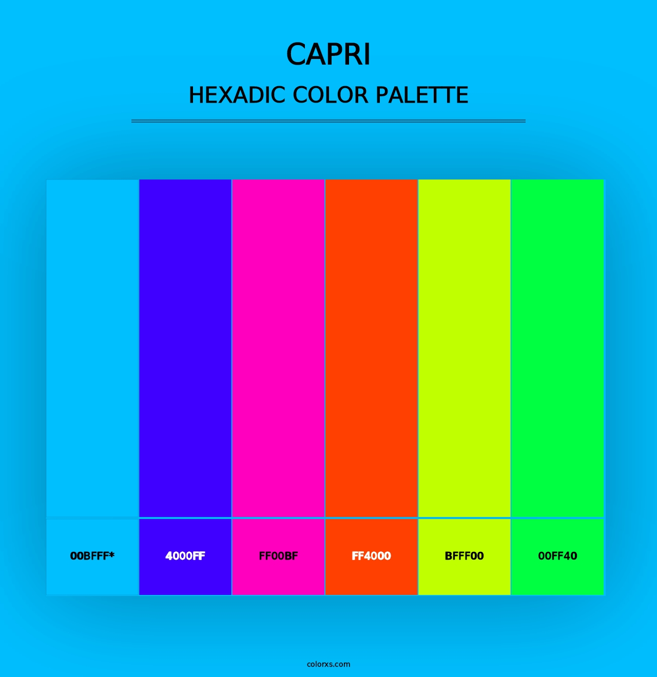 Capri - Hexadic Color Palette