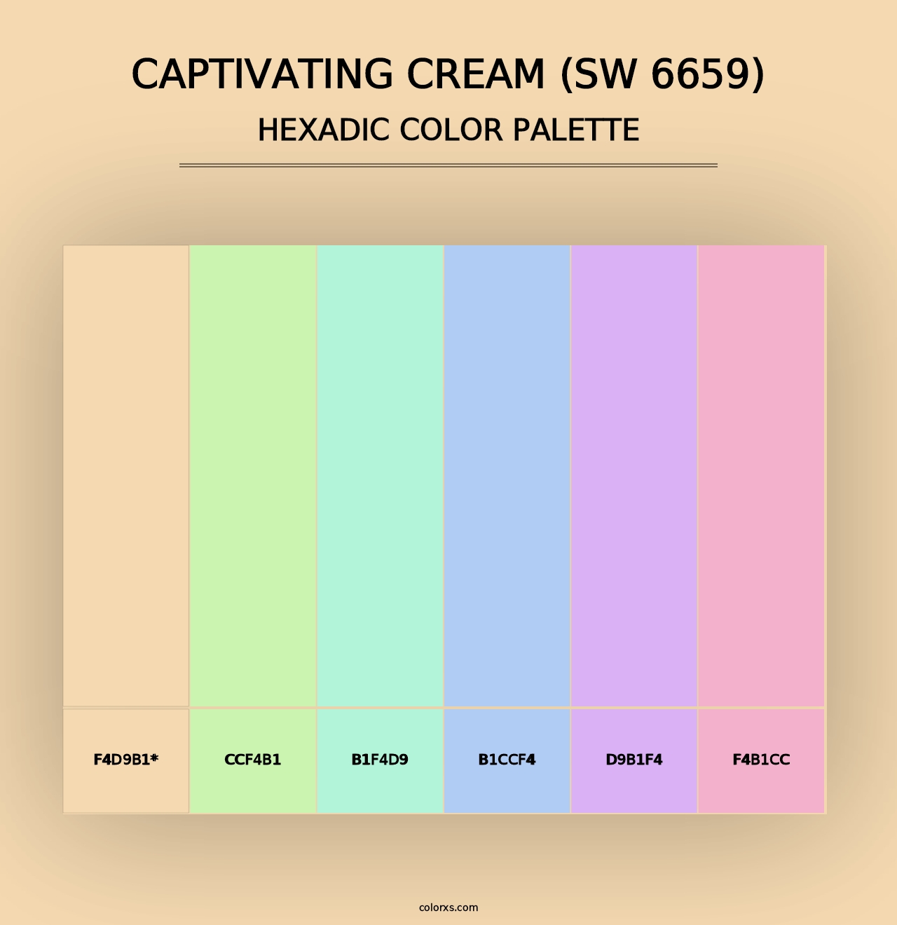 Captivating Cream (SW 6659) - Hexadic Color Palette