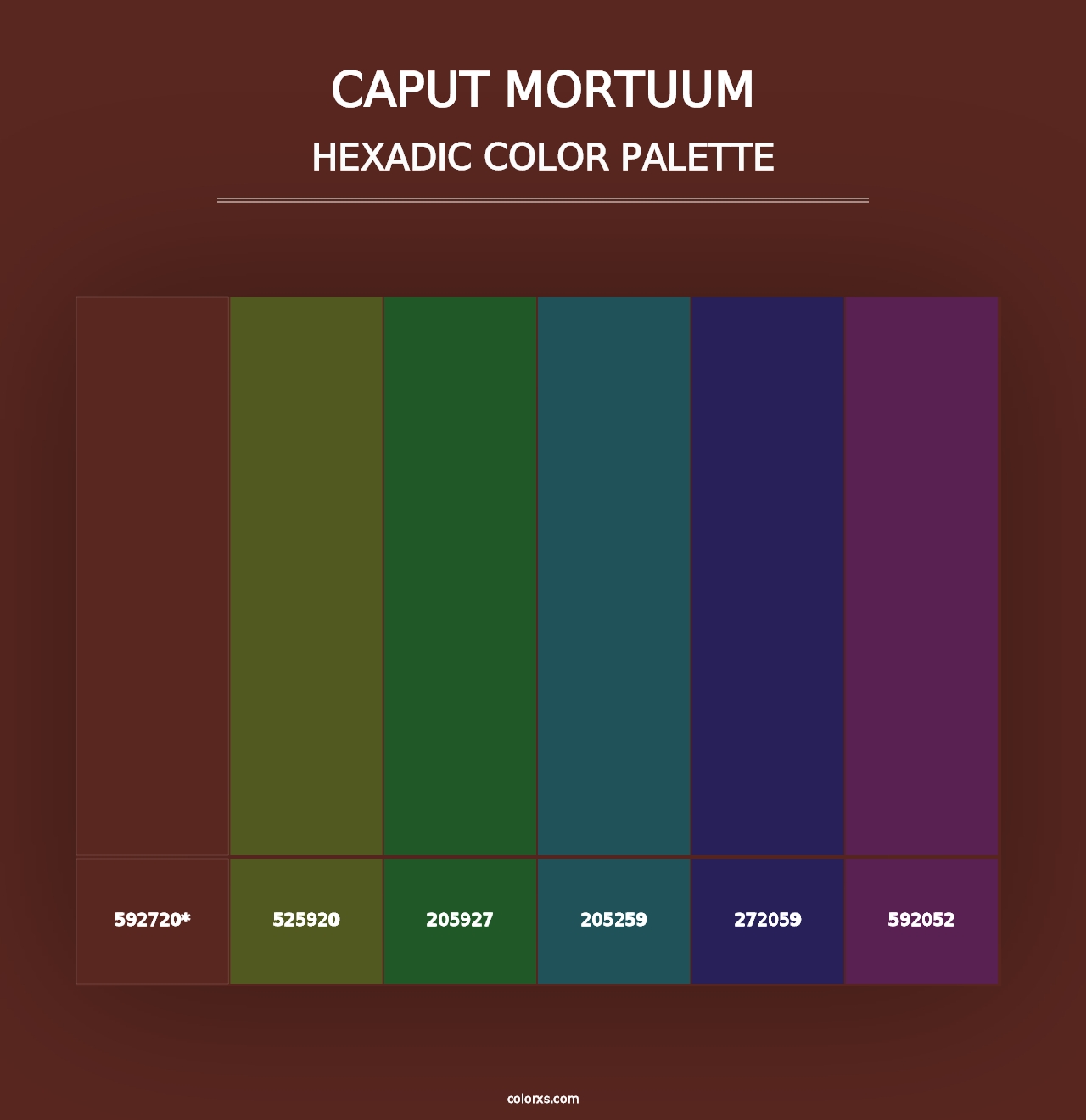 Caput mortuum - Hexadic Color Palette