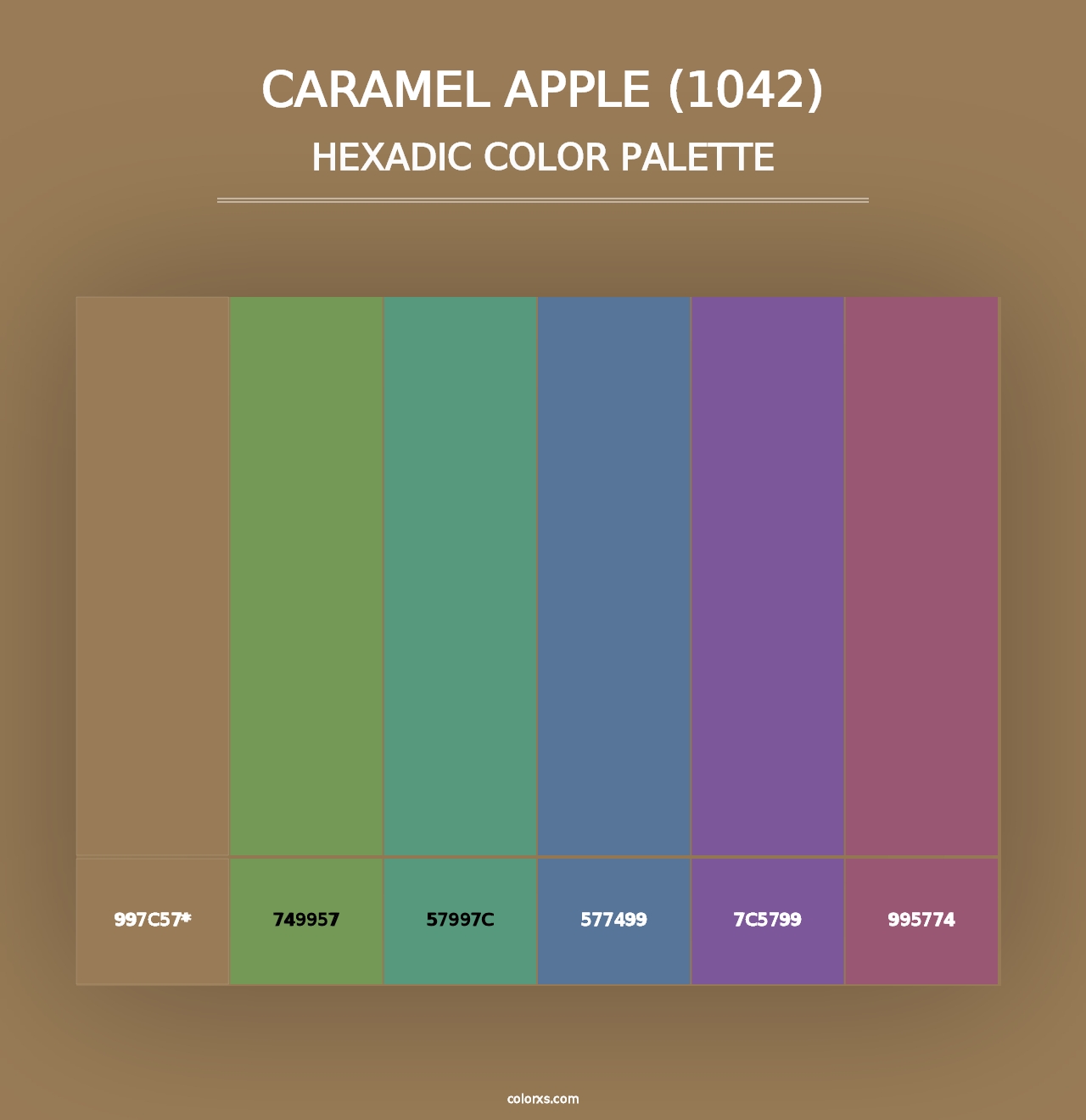 Caramel Apple (1042) - Hexadic Color Palette