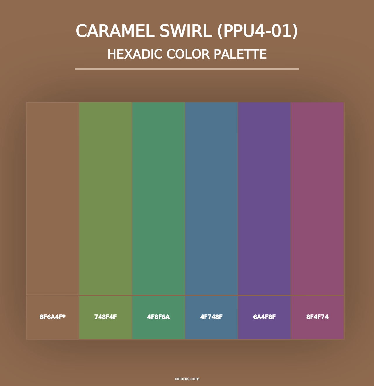 Caramel Swirl (PPU4-01) - Hexadic Color Palette