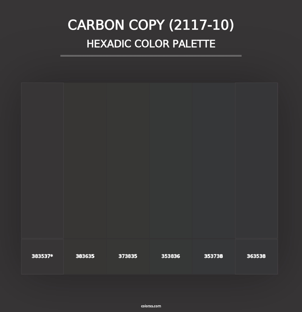 Carbon Copy (2117-10) - Hexadic Color Palette