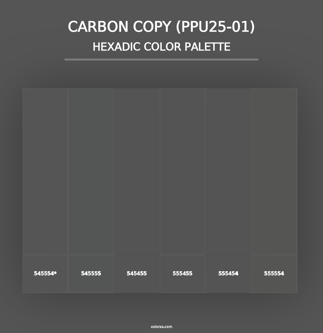 Carbon Copy (PPU25-01) - Hexadic Color Palette